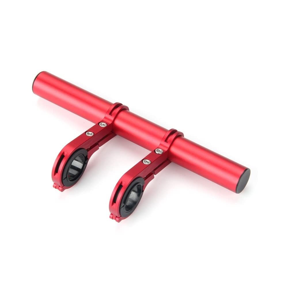 Bike Handlebars Extender, 20cm Multifunction Double Bicycle Handlebar Extension for Speedometer, GPS, Phone (Red)