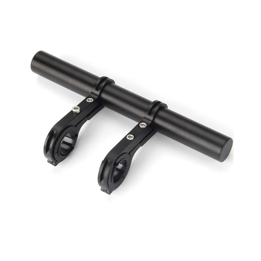 Bike Handlebars Extender, 20cm Multifunction Double Bicycle Handlebar Extension for Speedometer, GPS, Phone (Black)