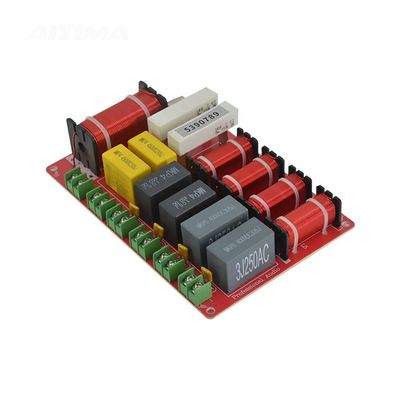 JINGERL 300W 5 Way Crossover Audio Speaker Frequency Divider Filter 2 Tweeter 2 Middle 1 Bass DIY Professional Stage Home Theater