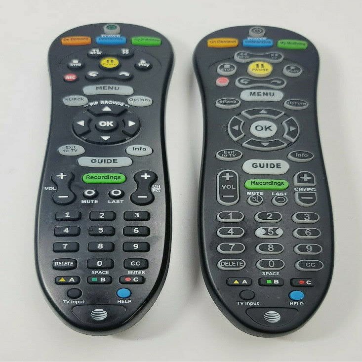 (2-Pack) Replacement for AT&T S20-S1A Programmable IR Universal Remote Control CY-RC1055-AT Compatible with U-Verse Uverse Receivers