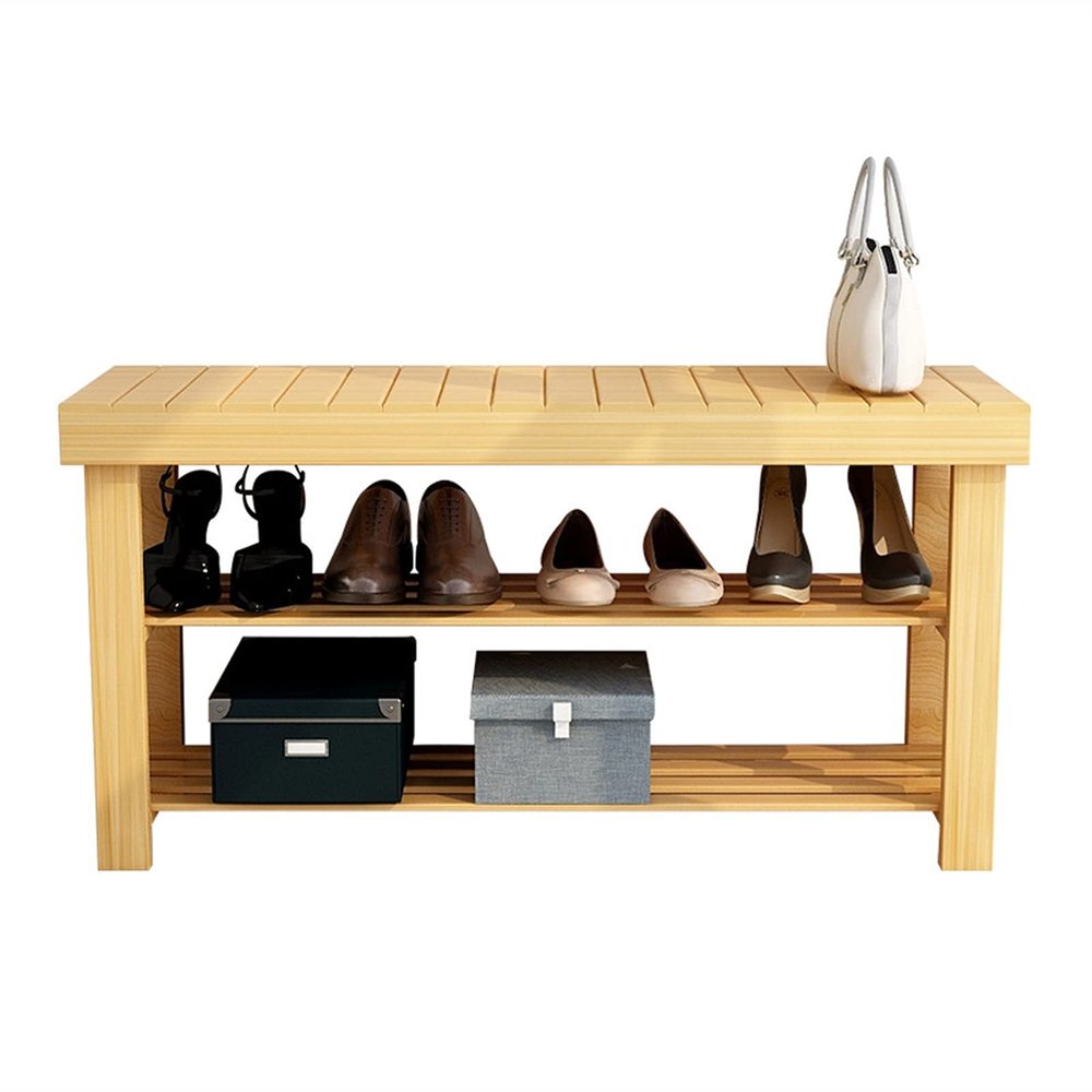 jinyi2016SHOP shoes shelf Shoe Stool Shoe Rack Wood Shoe Hanger Bench Shoe Organizer Hanger Entryway Storage Shoes Cabinet Stackable Shoe Rack