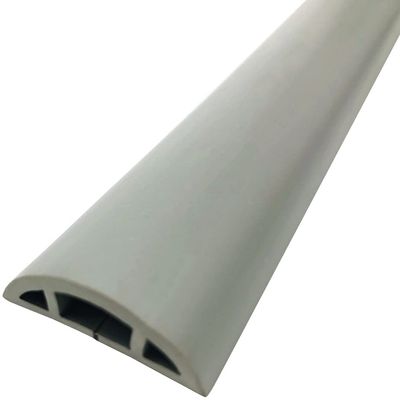 DXIUMZHP Cable Protector Floor Cover Household Semicircle Overfloor Cord, PVC Soft Material Easy CutAnti-Stepping Anti-Stress Multiple Colour (Color : Gris, Size : 20m)
