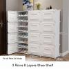 shoes shelf Shoe Shelf Multi-Layer Shoe Rack Portable Wardrobe, Plastic Modular Wardrobe,Cube Storage Organizer for Hanging Clothes,Modular Cabinet for Clothes,Book,Shoe Stackable Shoe Rack view 2