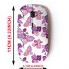 2.4G Wireless Mouse with Cute Pattern Design for All Laptops and Desktops with Nano Receiver - Floral Romantic Flowers view 2