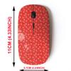 2.4G Wireless Mouse with Cute Pattern Design for All Laptops and Desktops with Nano Receiver - Bright red Bandana view 2
