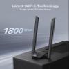 BrosTrend USB WiFi 6 Adapter AX1800 Long Range WiFi USB Adapter for PC Laptop Desktop 5GHz/1201Mbps + 2.4GHz/574Mbps Wireless WiFi Dongle USB3.0 with 2x High Gain Wi-Fi Antennas for Windows 11/10 ONLY view 2