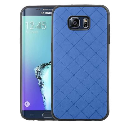 ELISORLI Compatible with Samsung Galaxy S6 Edge Plus Case Rugged Thin Slim Cell Accessories Anti-Slip Fit Rubber TPU Mobile Phone Full Body Cover for Glaxay S6edge + S 6edge 6s 6 Edge+ Women Men Blue