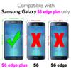 ELISORLI Compatible with Samsung Galaxy S6 Edge Plus Case Rugged Thin Slim Cell Accessories Anti-Slip Fit Rubber TPU Mobile Phone Full Body Cover for Glaxay S6edge + S 6edge 6s 6 Edge+ Women Men Blue view 2