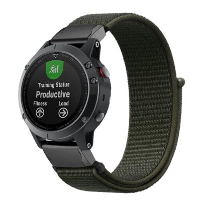 KFAA 22mm 26mm Nylon Strap for Garmin Fenix 7 7X 6 6X Pro Fenix 5 5X plus 3 3HR Forerunner 935 945 D2 Bravo Quick Release Smart Watch band (Color : Army Green, Size : Forerunner 935 945)
