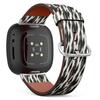 CJBROES Replacement Leather Watch Band, Compatible with Fitbit Versa 3 and Fitbit Sense of Wristband Bracelet Accessory - Noisy Rhombus Spotty view 1