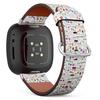 CJBROES Replacement Leather Watch Band, Compatible with Fitbit Versa 3 and Fitbit Sense of Wristband Bracelet Accessory - Set Different School view 1