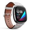CJBROES Replacement Leather Watch Band, Compatible with Fitbit Versa 3 and Fitbit Sense of Wristband Bracelet Accessory - Set Different School view 2