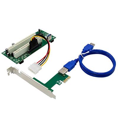 PCI-E X1 to 2XPCI Card Slot Expansion Card PCI Card Slot Conversion Card Split Plug and Free Drive for PC