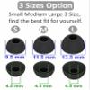 12 Pairs Ear Tips Buds Compatible with Skullcandy in-Ear Earphone, Replacement Flexible Silicone Eartips Earbuds Accessories Compatible with Skullcandy Dime/Sesh Evo/Jib/Ink'd+ - Black White view 3