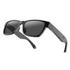 Bluetooth Audio Smart Glasses for Men Women, RUIMEN Smart Sunglasses with Speakers and Mics Open Ear Music Hands-Free Calling, Volume Control, Anti-UV Lens, IP4 Waterproof Classic Black Standard Size view 1