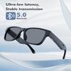 Bluetooth Audio Smart Glasses for Men Women, RUIMEN Smart Sunglasses with Speakers and Mics Open Ear Music Hands-Free Calling, Volume Control, Anti-UV Lens, IP4 Waterproof Classic Black Standard Size view 4