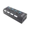 Multi USB Splitter USB 3.0 HUB On/Off Switch 4/7 Ports Expander Multiple USB with Power Adapter EU US USB3.0 Hub (4 Port EU Plug) view 3