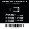 Magnetic sock rail C 1 sock set 1/2" drv 9 pcs view 2