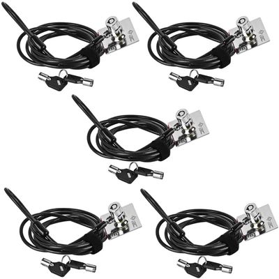I3C Laptop Cable Lock Hardware Security Cable Lock Anti Theft Combination Lock with Anchor Plate, Laptop-Computer-Security-Locks (5Pack)
