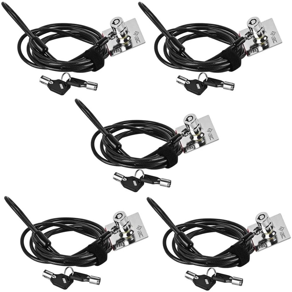 I3C Laptop Cable Lock Hardware Security Cable Lock Anti Theft Combination Lock with Anchor Plate, Laptop-Computer-Security-Locks (5Pack)