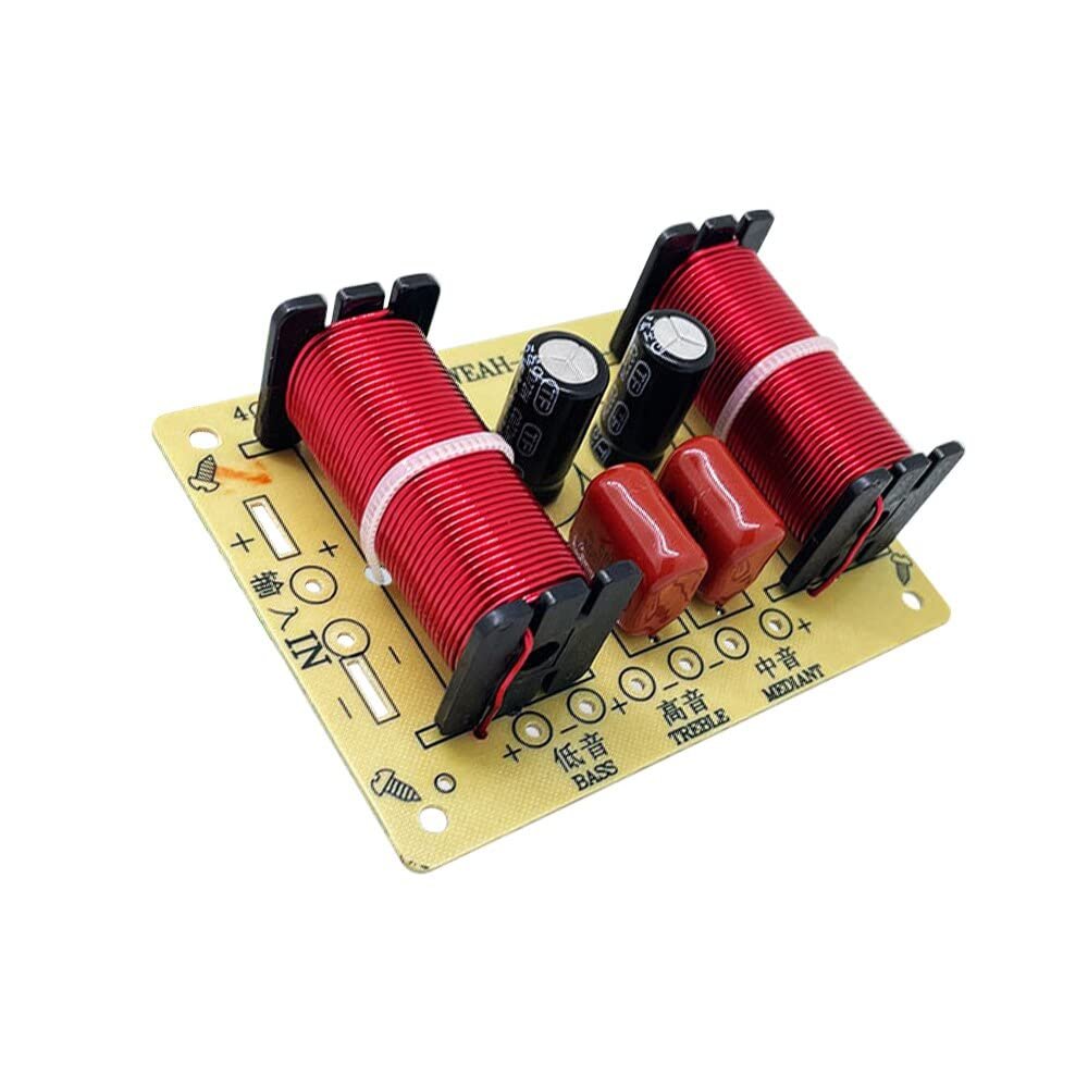 JINGERL 2PCS 150W 3 Way Audio Speaker Crossover Treble+ Midrange+ Bass Independent Filter Frequency Divider for Speaker DIY