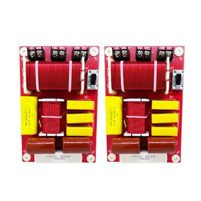 JINGERL 2PCS 280W 2 Ways Speaker Filter Divider Professional Audio Stage Tweeter Bass Frequency Crossover for 6-14 Inch Speaker