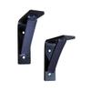 Rustic Red Door Co. Steel Heavy Duty Triangle Support Floating Shelf Bracket - Small Decorative - DIY Rustic Shelving Brackets (Pack of 2) (4"x5"x1.5",Black Texture) view 3