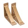 Rustic Red Door Co. Steel Heavy Duty Triangle Support Floating Shelf Bracket - Decorative - DIY Rustic Shelving Brackets (Pack of 2) (6"x7"x2, Mist Bronze) view 1