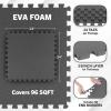 EVA Foam Mat Tiles 24-Pack - 96 SQ FT of Interlocking Padding for Garage, Playroom, or Gym Flooring - Exercise Mat or Baby Playmat by Stalwart (Gray) view 2