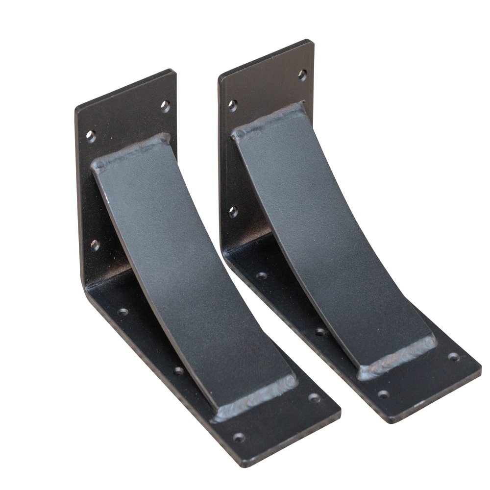 RRD Heavy Duty Steel Mantel Brackets (2 Pack) - Fireplace & Countertop Support - Hand Welded - Rustic Farmhouse Decor (6"x10"x4", Black Texture)