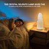Himalayan Glow WBM Selenite Crystal Lamp, Hand Crafted Moroccan Crystals Tower with Wooden Base & USB Charging Cable, Best for Healing & Meditation 5-7 Inch view 3