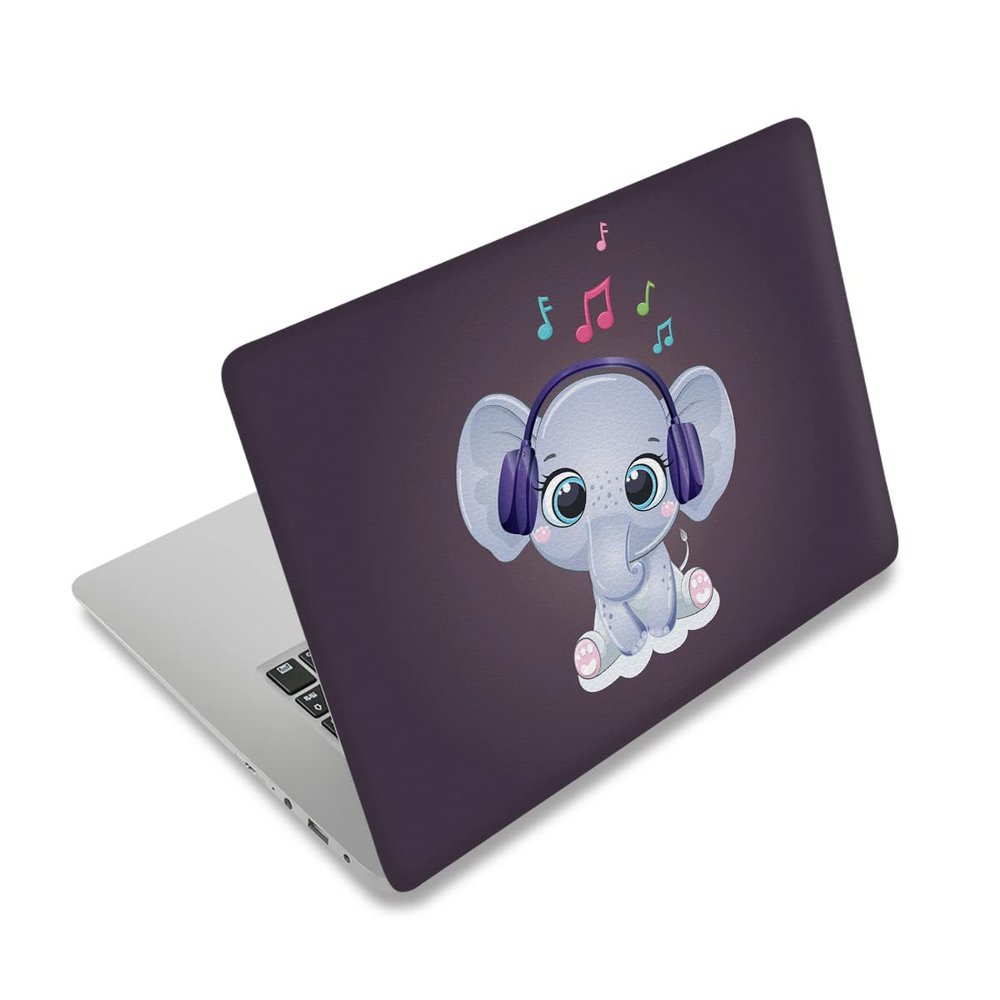 12.1 13 13.3 14 15 15.4 15.6 Inches Personalized Laptop Vinyl Skin Sticker Decal Universal Netbook Skin Sticker Reusable Notebook PC Art Decal Protector Cover Case (Elephant)