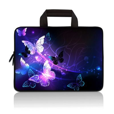 11 11.6 12 12.1 12.5 inch Laptop Carrying Bag Chromebook Case Notebook Ultrabook Bag Tablet Neoprene Sleeve for Apple MacBook Air Samsung Google Acer HP DELL Lenovo Asus (Purple Butterfly)