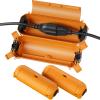 Flemoon [3 Pack] Outdoor Extension Cord Safety Cover with Waterproof Seal, Weatherproof Electrical Connection Box to Protect Outdoor Outlet, Plug, Socket, Christmas Holiday Decoration Light, Orange view 1