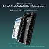 Yottamaster 2.5" to 3.5" Hard Drive Adapter-ABS Hard Drive Mounting Bracket for 7/9.5/12.5/15mm 2.5" SATA HDD SSD, SATA 3.0 Interface view 2