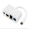 USB 3.1 Type-C to HDMI Plus USB 3.0 PLSU GIGABIT ETHERNET Plus PD Charging Adapter view 1