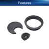 Bettomshin 2.28" Desk Grommet Zinc Alloy 58mm Cable Hole Cover Cord Desk Grommets Arrange Wires Organizer for Home Office Desk Cable Cord Black 4Pcs view 3