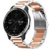 Compatible for Garmin D2 Air Band, Lamshaw Quick Release Stainless Steel Metal Replacement Straps Compatible with Compatible with Garmin D2 Air X10 GPS Smartwatch (Silver-Rose Gold) view 1