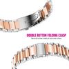 Compatible for Garmin D2 Air Band, Lamshaw Quick Release Stainless Steel Metal Replacement Straps Compatible with Compatible with Garmin D2 Air X10 GPS Smartwatch (Silver-Rose Gold) view 2