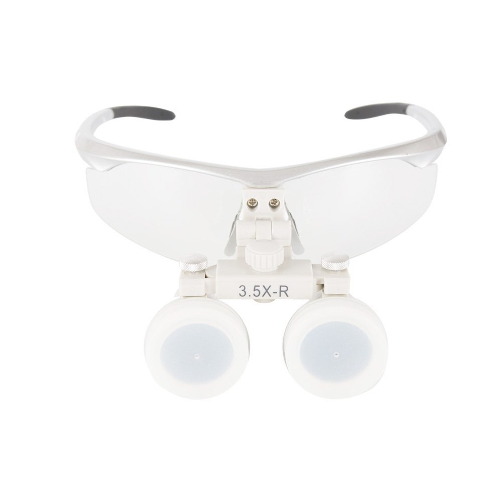 EustomA Portable Binocular Loupes Working Distance 420mm Optical Glasses 2.5X/3.0X/3.5X (3.5X)