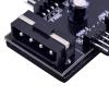 10pcs Cooling Fan Hub Splitter Cable PWM 12V 4Pin Power Supply Adapter PC 1 to 10 4Pin Cooler for PC Mining (Cable Length : Other) view 3