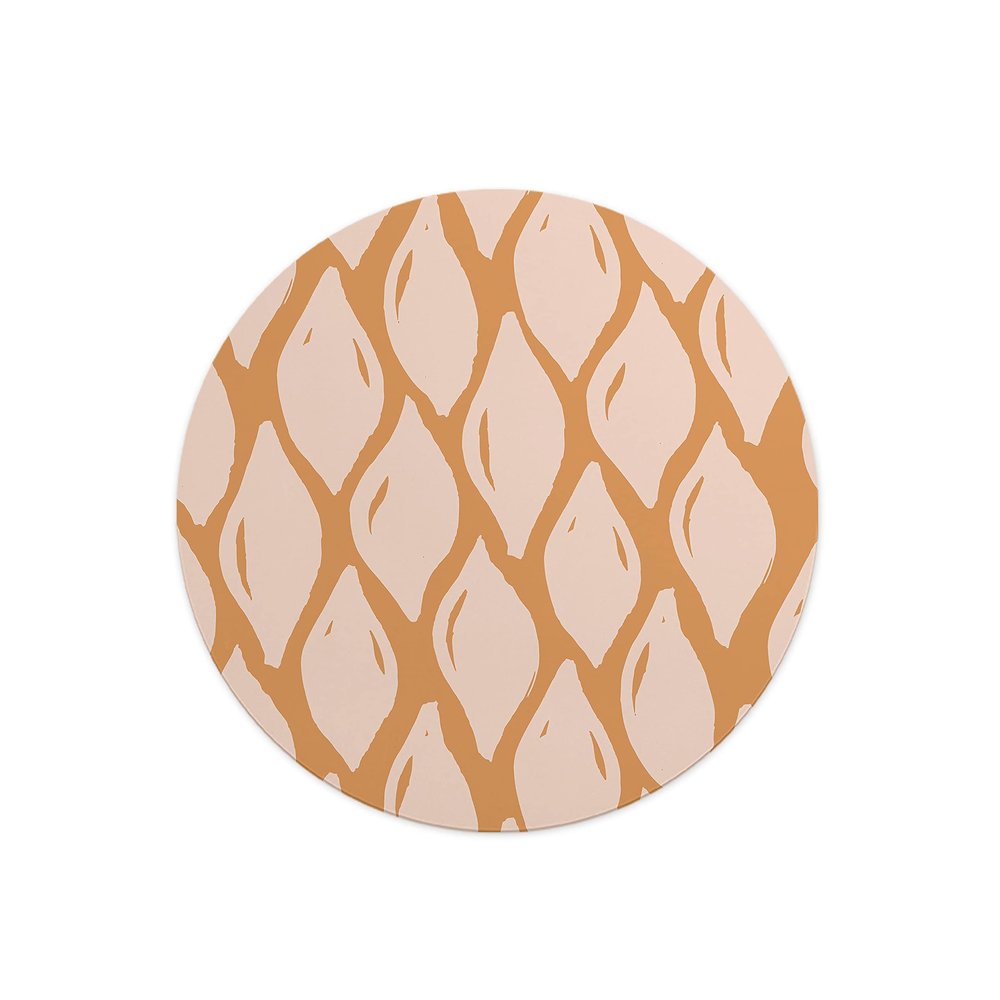 Questo Casa, Round Digital Printed Mouse Mat Non Slip Backing for Office and Home Use Diameter 22cm