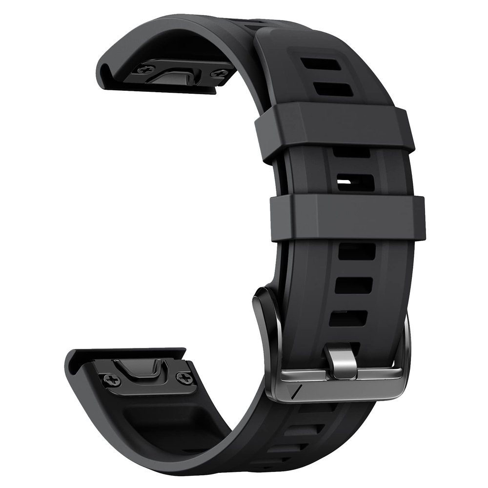 ANCOOL Compatible with Garmin Fenix 6S/5S/7S Watch Band, 20mm Soft Silicone Watch Band Replacement for Fenix 8 43mm/6S Pro/7S Pro/5S Plus Smartwatch Bands (Black)