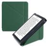 kwmobile Origami Case Compatible with Kobo Libra 2 Case - Slim PU Leather Cover with Stand - Dark Green view 1