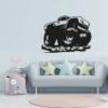 Monster Truck Silhouette Motocross Mud Bogging ATV Racing Monster Truck Off Road Vehicle Oversized Tires Vinyl Wall Art Sticker Decal Home Room Kids Room Boys Girls Room Nursery Room Size (24x40 inch) view 1