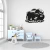 Monster Truck Silhouette Motocross Mud Bogging ATV Racing Monster Truck Off Road Vehicle Oversized Tires Vinyl Wall Art Sticker Decal Home Room Kids Room Boys Girls Room Nursery Room Size (24x40 inch) view 2