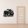 Monster Truck Silhouette Motocross Mud Bogging ATV Racing Monster Truck Off Road Vehicle Oversized Tires Vinyl Wall Art Sticker Decal Home Room Kids Room Boys Girls Room Nursery Room Size (24x40 inch) view 3