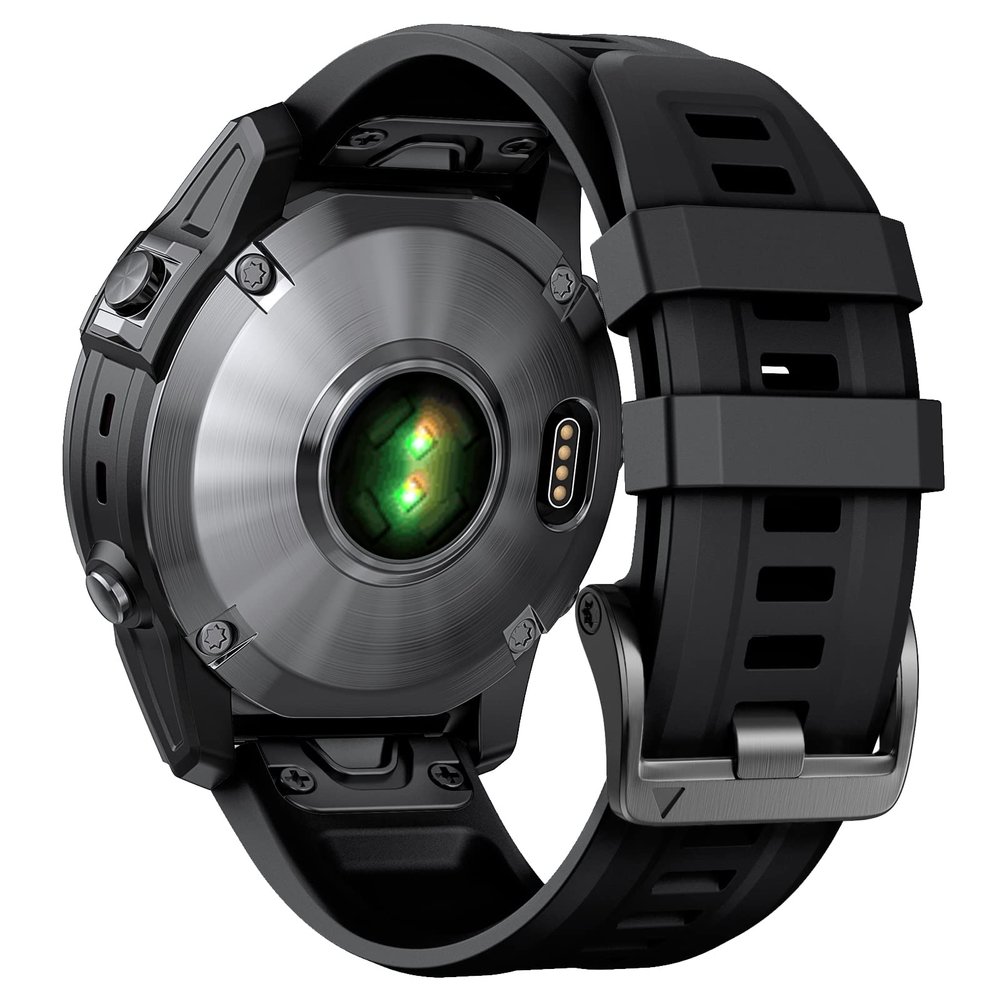 NotoCity Compatible with Fenix 7/Fenix 6/Fenix 5 Band,QuickFit 22mm Silicone Watch Band for Fenix 8 47mm/Fenix 7 Pro/Fenix 6 Pro/Fenix 5 Plus/Approach S70/S62/S60/Epix 2 Pro 47mm(Black)