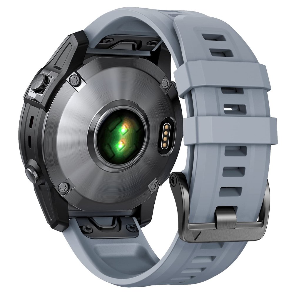 NotoCity Compatible with Fenix 7/Fenix 6/Fenix 5 Band,QuickFit 22mm Silicone Watch Band for Fenix 8 47mm/Fenix 7 Pro/Fenix 6 Pro/Fenix 5 Plus/Approach S70/S62/S60/Epix 2 Pro 47mm(Grey)