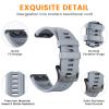 NotoCity Compatible with Fenix 7/Fenix 6/Fenix 5 Band,QuickFit 22mm Silicone Watch Band for Fenix 8 47mm/Fenix 7 Pro/Fenix 6 Pro/Fenix 5 Plus/Approach S70/S62/S60/Epix 2 Pro 47mm(Grey) view 3